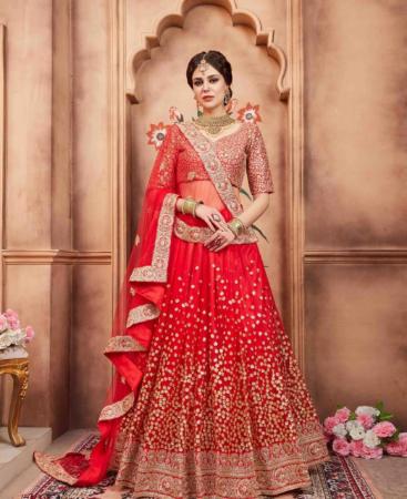 Picture of Beauteous Red Lehenga Choli