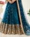 Picture of Pleasing Teal Blue Lehenga Choli