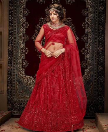 Picture of Marvelous Red Lehenga Choli