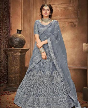 Picture of Resplendent Grey Lehenga Choli