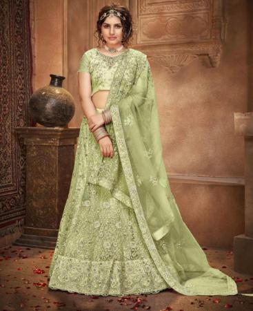 Picture of Radiant Pista Green Lehenga Choli