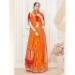 Picture of Superb Orange Silk Saree