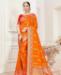 Picture of Superb Orange Silk Saree