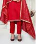 Picture of Sightly Red Straight Cut Salwar Kameez