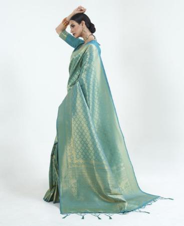 Picture of Excellent Sky Blue Casual Saree