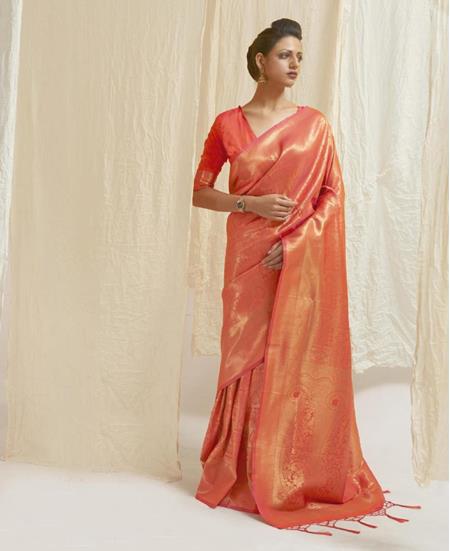 Picture of Bewitching Coral Casual Saree