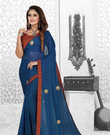 Picture of Beauteous Blue Casual Saree