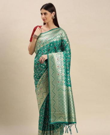 Picture of Splendid Rama Silk Saree