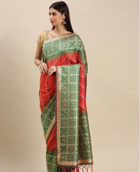 Picture of Fascinating Tamato Silk Saree