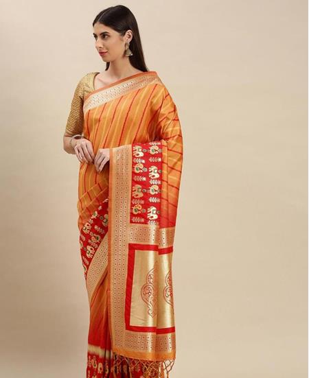 Picture of Beautiful Musterd Silk Saree