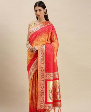 Picture of Amazing Musterd Silk Saree