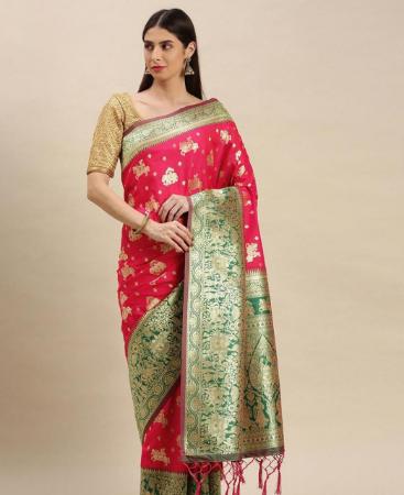 Picture of Fine Pink Silk Saree