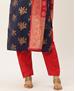 Picture of Magnificent Navy Blue Straight Cut Salwar Kameez