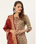 Picture of Well Formed Beige Straight Cut Salwar Kameez