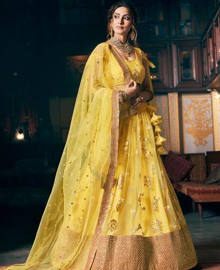 Picture of Magnificent Yellow Lehenga Choli