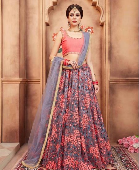 Picture of Magnificent Grey Lehenga Choli