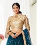 Picture of Pleasing Teal Blue Lehenga Choli