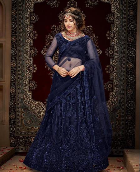 Picture of Shapely Blue Lehenga Choli