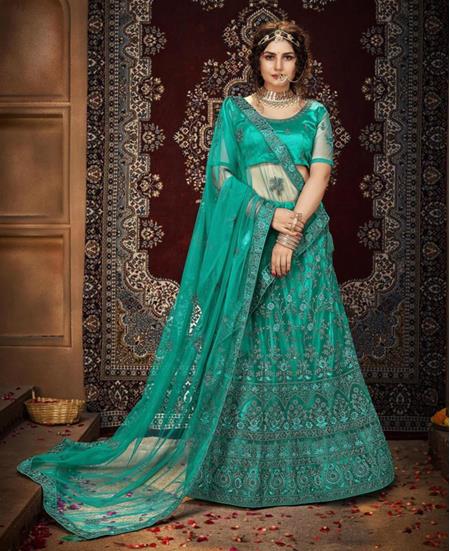 Picture of Excellent Persion Green Lehenga Choli