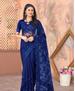 Picture of Well Formed Nevy Blue Net Saree