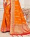 Picture of Superb Orange Silk Saree