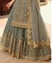 Picture of Enticing Grey Straight Cut Salwar Kameez