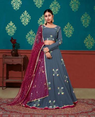 Picture of Nice Blue Lehenga Choli