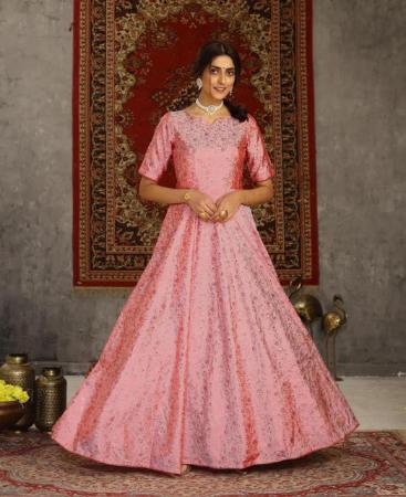 Picture of Good Looking Light Pink Party Wear Gown