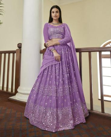 Picture of Exquisite Lilac Lehenga Choli