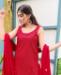 Picture of Beauteous Red Straight Cut Salwar Kameez