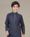 Picture of Statuesque Navy Blue Kids Kurta Pyjama