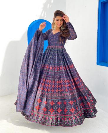 Picture of Delightful Blue Readymade Salwar Kameez