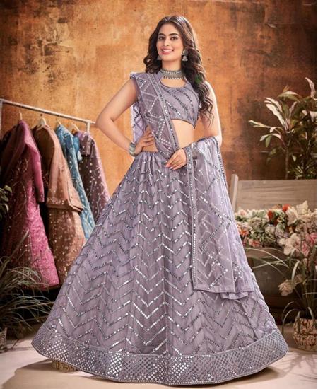 Picture of Statuesque Grey Lehenga Choli