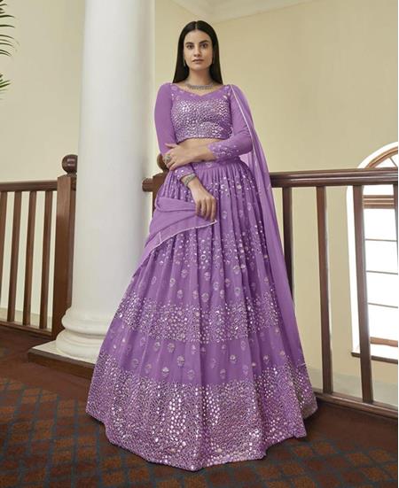 Picture of Gorgeous Lavender Lehenga Choli