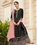 Picture of Nice Black Straight Cut Salwar Kameez