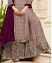 Picture of Shapely Rose Gold Straight Cut Salwar Kameez