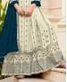 Picture of Amazing White Straight Cut Salwar Kameez