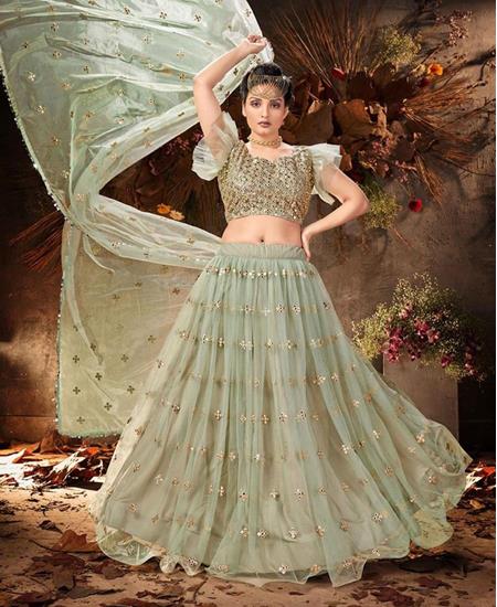 Picture of Sublime Green Lehenga Choli