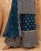 Picture of Pretty Teal Blue Straight Cut Salwar Kameez