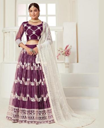 Picture of Excellent Wine Lehenga Choli