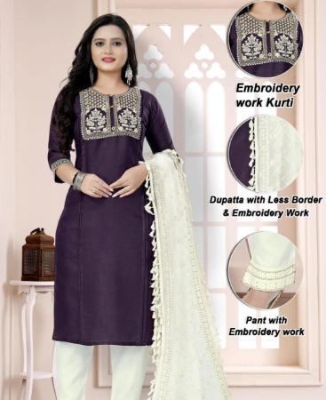 Picture of Radiant Purple Readymade Salwar Kameez