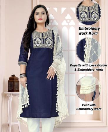 Picture of Amazing Blue Readymade Salwar Kameez