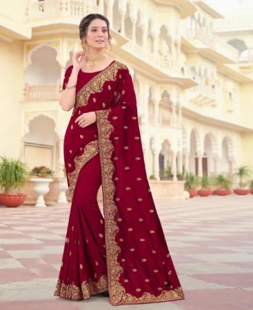 Picture of Fine Maroon Casual Saree