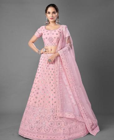 Picture of Comely Pink Lehenga Choli