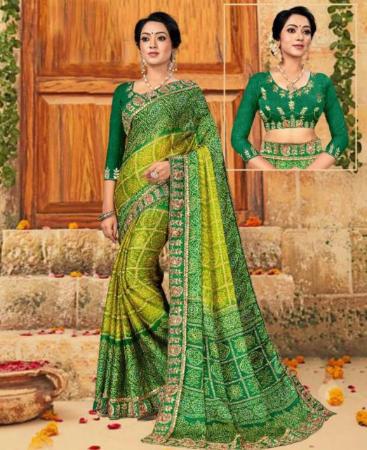 Picture of Excellent Multi Chiffon Saree