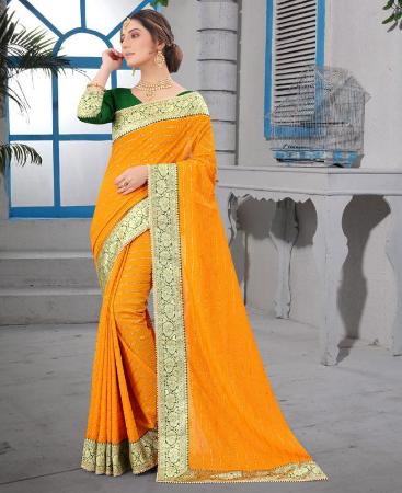 Picture of Charming Mustred Casual Saree