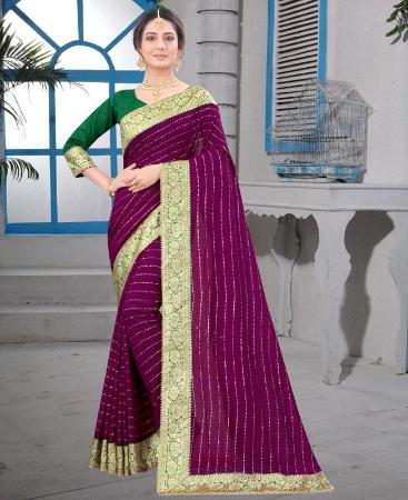 Picture of Magnificent Wine Casual Saree