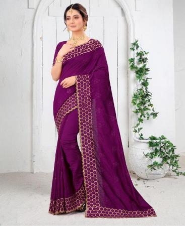 Picture of Well Formed Wine Casual Saree