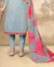 Picture of Beautiful Sky Blue Straight Cut Salwar Kameez