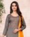 Picture of Shapely Grey Cotton Salwar Kameez